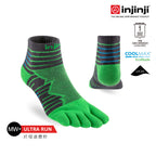 Injinji - 【injinji】Ultra Run終極系列五趾短襪 (翠綠) - NAA6446 | 吸濕排汗 輕量透氣 避震緩衝 全馬 超馬 慢跑長跑 馬拉松襪