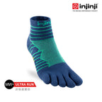 Injinji - 【injinji】Ultra Run終極系列五趾短襪 (波塞頓藍) - NAA6457 | 吸濕排汗 輕量透氣 避震緩衝 全馬 超馬 慢跑長跑 馬拉松襪