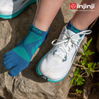 Injinji - 【injinji】女 Ultra Run終極系列五趾短襪 (波塞頓藍) - WAA6957 | 吸濕排汗 推薦女生 避震緩衝 推薦路跑用品 慢跑長跑 馬拉松襪