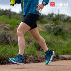 Injinji - 【injinji】女 Ultra Run終極系列五趾短襪 (波塞頓藍) - WAA6957 | 吸濕排汗 推薦女生 避震緩衝 推薦路跑用品 慢跑長跑 馬拉松襪