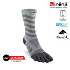Injinji - 【injinji】女 Ultra Run終極系列五趾中筒襪 (石板灰) - WAA6894 | 吸濕排汗 推薦女生 避震緩衝 推薦路跑用品 慢跑長跑 馬拉松襪 中筒襪