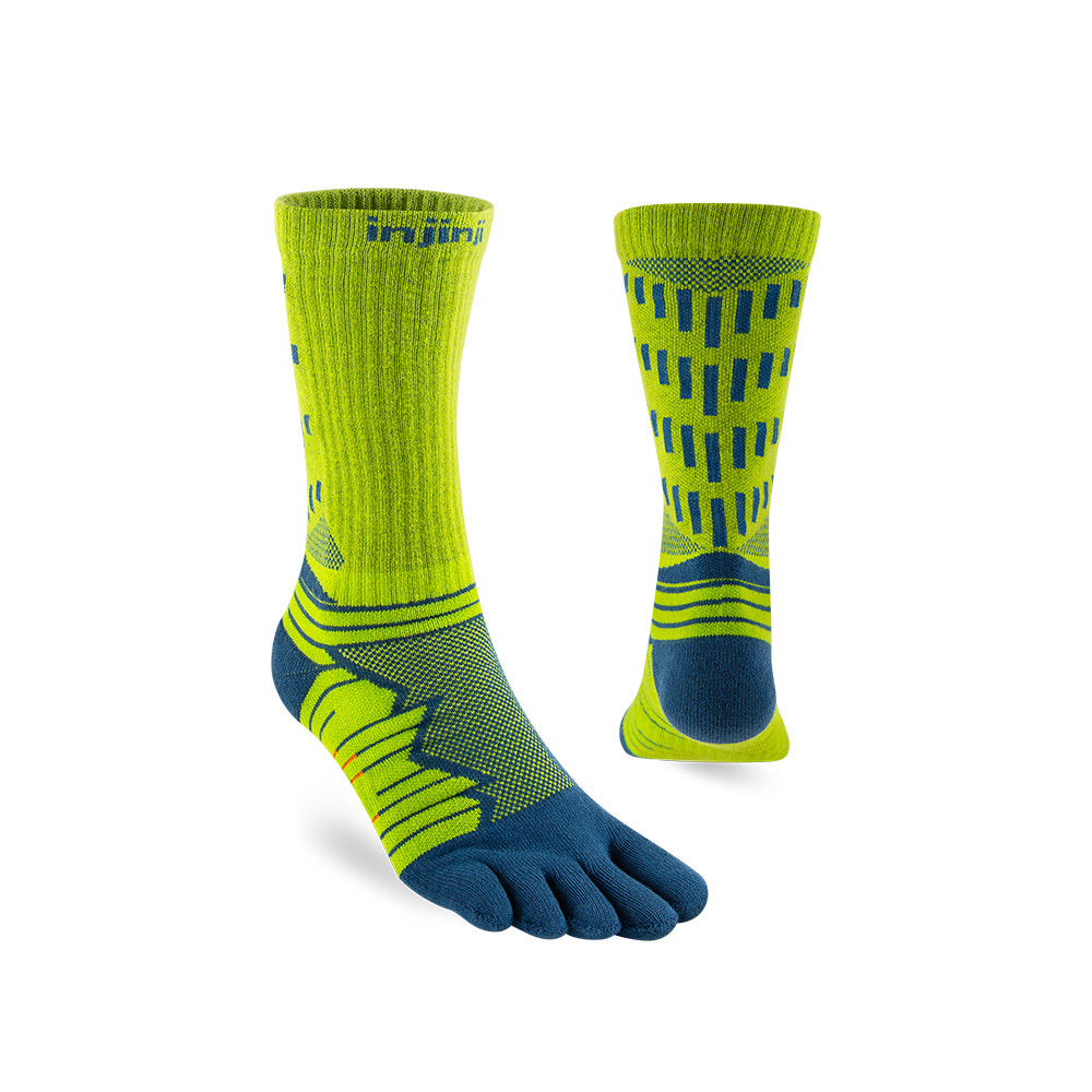 Injinji - 【injinji】Ultra Run終極系列五趾中筒襪 (蘚苔綠) - NAA6733 | 吸濕排汗 輕量透氣 避震緩衝 全馬 超馬 慢跑長跑 馬拉松襪