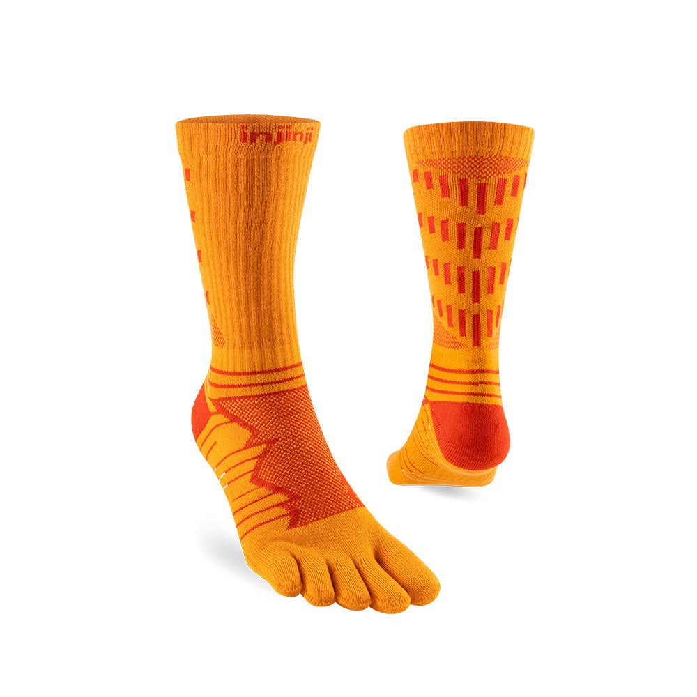 Injinji - 【injinji】Ultra Run終極系列五趾中筒襪 (沙漠橘) - NAA6714 | 吸濕排汗 輕量透氣 避震緩衝 全馬 超馬 慢跑長跑 馬拉松襪