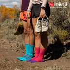 Injinji - 【injinji】女 Ultra Run終極系列五趾中筒襪 (華麗紅紫) - WAA68 77  | 吸濕排汗 推薦女生 避震緩衝 慢跑長跑 馬拉松襪