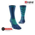 Injinji - 【injinji】Ultra Run終極系列五趾中筒襪 (波塞頓藍) - NAA6757 | 吸濕排汗 輕量透氣 避震緩衝 全馬 超馬 慢跑長跑 馬拉松襪