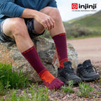 Injinji - 【injinji】Ultra Run終極系列五趾中筒襪 (桃花心木) - NAA6708 | 吸濕排汗 輕量透氣 避震緩衝 全馬 超馬 慢跑長跑 馬拉松襪