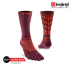 Injinji - 【injinji】Ultra Run終極系列五趾中筒襪 (桃花心木) - NAA6708 | 吸濕排汗 輕量透氣 避震緩衝 全馬 超馬 慢跑長跑 馬拉松襪
