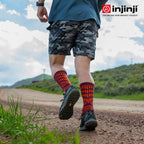 Injinji - 【injinji】Ultra Run終極系列五趾中筒襪 (桃花心木) - NAA6708 | 吸濕排汗 輕量透氣 避震緩衝 全馬 超馬 慢跑長跑 馬拉松襪
