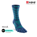Injinji - 【injinji】女 Ultra Run終極系列五趾中筒襪 (波塞頓藍) - WAA6857 | 吸濕排汗 推薦女生 避震緩衝 推薦路跑用品 慢跑長跑 馬拉松襪