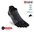 Injinji - 【injinji】Ultra Run終極系列五趾隱形襪 (碳黑) - NAA6595 | 吸濕排汗 輕量透氣 避震緩衝 推薦跑步襪