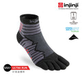Injinji - 【injinji】Ultra Run終極系列五趾短襪 (碳黑) - NAA6495 | 避震緩衝 推薦路跑用品 慢跑長跑 馬拉松襪