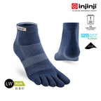 Injinji - 【injinji】Run輕量吸排五趾短襪NX (海軍藍) - NAA1256 | COOLMAX 快乾襪 吸濕排汗 輕量透氣 五趾襪 短襪