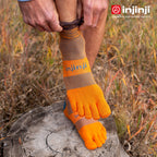 Injinji - 【injinji】Trail野跑避震吸排五趾短襪 (秋收橘) - NAA3614 | 厚底防震 運動員推薦 吸濕排汗 五趾襪