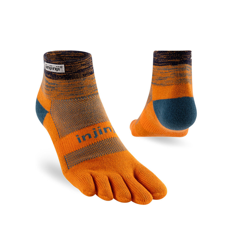 Injinji - 【injinji】Trail野跑避震吸排五趾短襪 (秋收橘) - NAA3614 | 厚底防震 運動員推薦 吸濕排汗 五趾襪