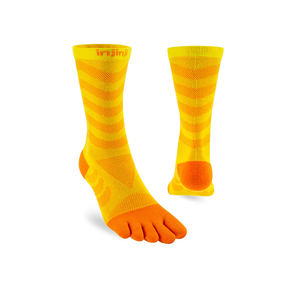 Injinji - 【injinji】女 Ultra Run終極系列五趾中筒襪 (向日葵) - WAA6814 | 吸濕排汗 推薦女生 避震緩衝 推薦路跑用品 慢跑長跑 馬拉松襪