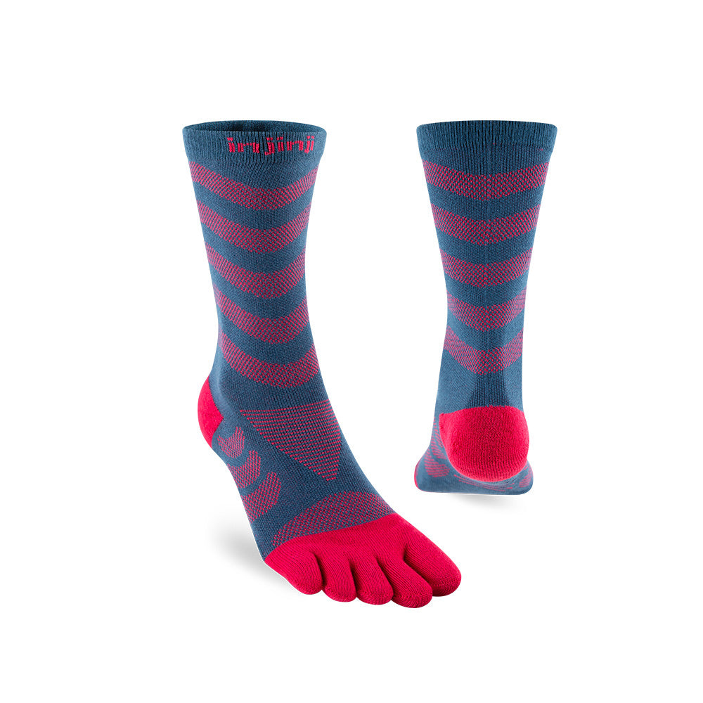 Injinji - 【injinji】女 Ultra Run終極系列五趾中筒襪 (莓果紅) - WAA6804 | 吸濕排汗 推薦女生 避震緩衝 推薦路跑用品 慢跑長跑 馬拉松襪