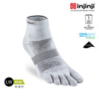 Injinji - 【injinji】Run輕量吸排五趾短襪NX (灰色) - NAA1293 | COOLMAX 快乾襪 吸濕排汗 輕量透氣 五趾襪 短襪