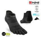 Injinji - 【injinji】Run輕量吸排五趾隱形襪NX (黑色) - NAA1395 | COOLMAX 快乾襪 吸濕排汗 輕量透氣 五趾襪 隱形襪