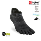 Injinji - 【injinji】Run輕量吸排五趾隱形襪NX (黑色) - NAA1395 | COOLMAX 快乾襪 吸濕排汗 輕量透氣 五趾襪 隱形襪