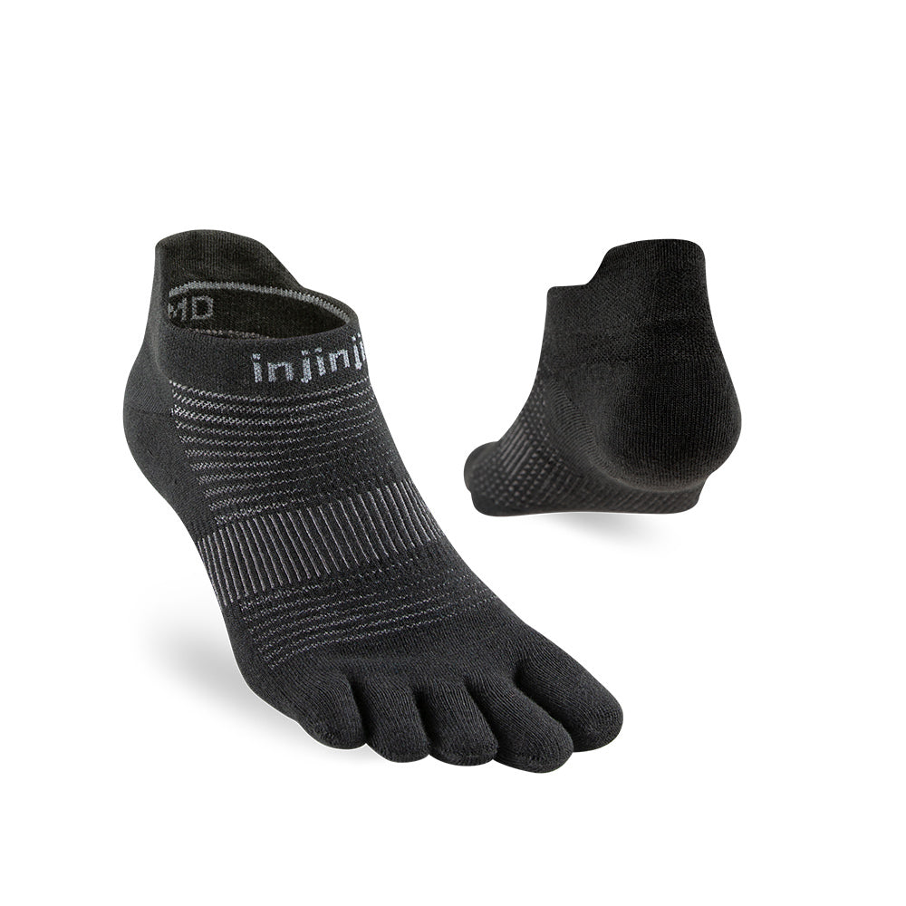 Injinji - 【injinji】Run輕量吸排五趾隱形襪NX (黑色) - NAA1395 | COOLMAX 快乾襪 吸濕排汗 輕量透氣 五趾襪 隱形襪