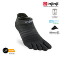 Injinji - 【injinji】女 Run輕量吸排五趾隱形襪NX(黑色)  - WAA9095 | COOLMAX 女生腳型 吸濕排汗 輕量透氣 五趾襪 隱形襪