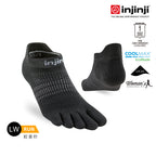 Injinji - 【injinji】女 Run輕量吸排五趾隱形襪NX(黑色)  - WAA9095 | COOLMAX 女生腳型 吸濕排汗 輕量透氣 五趾襪 隱形襪