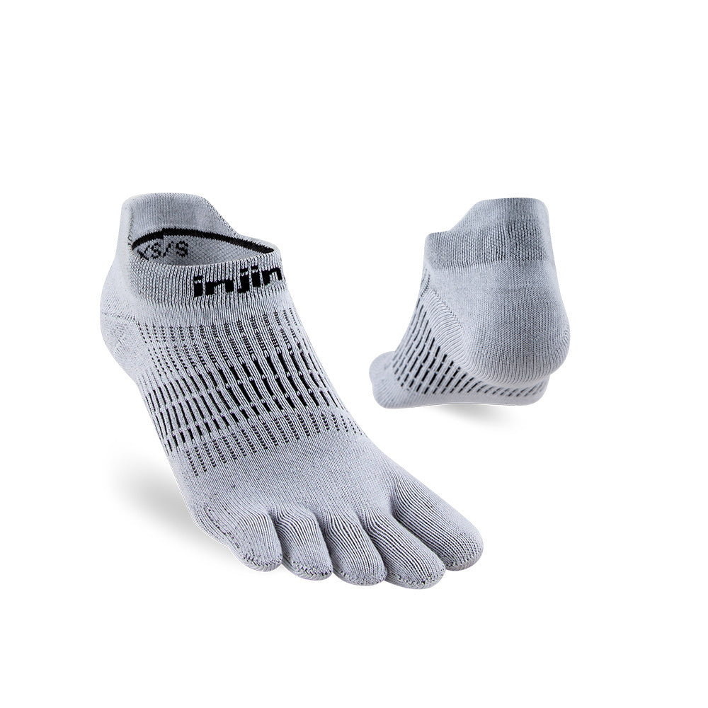 Injinji - 【injinji】女 Run輕量吸排五趾隱形襪NX(灰色)  - WAA9093 | COOLMAX 女生腳型 吸濕排汗 輕量透氣 五趾襪 隱形襪
