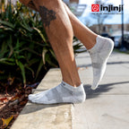 Injinji - 【injinji】Run吸排五趾隱形襪NX (灰色) - NAA1693 | COOLMAX 快乾襪 吸濕排汗 輕量透氣 五趾襪 隱形襪 標準款