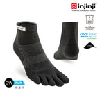 Injinji - 【injinji】Run吸排五趾短襪NX (黑色) - NAA1495 | COOLMAX 快乾襪 吸濕排汗 五趾襪 短襪 標準款