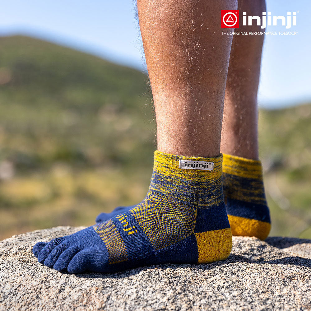 Injinji - 【injinji】Trail野跑避震吸排五趾短襪 (月光) - NAA3657 | 厚底防震 運動員推薦 吸濕排汗 五趾襪
