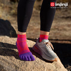 Injinji - 【injinji】女 Ultra Run終極系列五趾短襪 (華麗紅紫) - WAA6977  | 吸濕排汗 推薦女生 避震緩衝 推薦路跑用品 慢跑長跑 馬拉松襪
