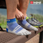 Injinji - 【injinji】Trail野跑避震吸排五趾短襪 (海王星藍) - NAA3656 | 厚底防震 運動員推薦 吸濕排汗 五趾襪