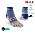 Injinji - 【injinji】Trail野跑避震吸排五趾短襪 (海王星藍) - NAA3656 | 厚底防震 運動員推薦 吸濕排汗 五趾襪