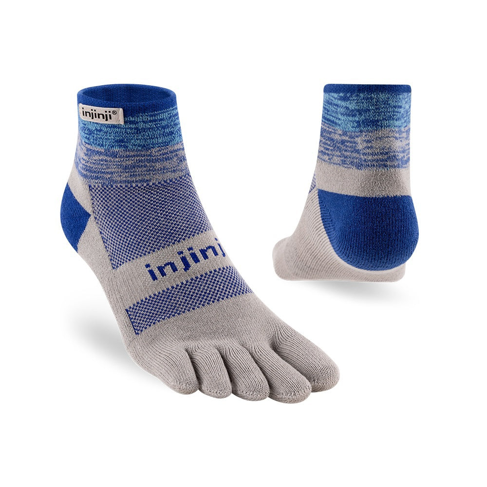 Injinji - 【injinji】Trail野跑避震吸排五趾短襪 (海王星藍) - NAA3656 | 厚底防震 運動員推薦 吸濕排汗 五趾襪