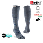 Injinji - 【injinji】SNOW THERMOLITE保暖五趾高筒襪(薄霧灰) - NAA0193 | COOLMAX 保暖襪 吸濕排汗 五趾襪 高筒襪