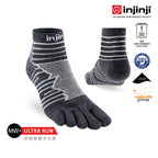 Injinji - 【injinji】Ultra Run終極系列羊毛五趾短襪 (石板灰) - NAA7894| 吸濕排汗 抗臭 控溫 羊毛襪 避震緩衝 推薦跑步襪