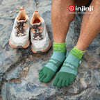 Injinji - 【injinji】Trail野跑避震吸排五趾短襪 (羅勒) - NAA3647| 厚底防震 運動員推薦 吸濕排汗 五趾襪