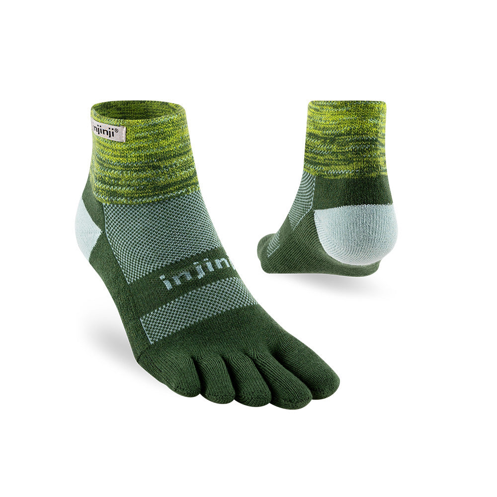Injinji - 【injinji】Trail野跑避震吸排五趾短襪 (羅勒) - NAA3647| 厚底防震 運動員推薦 吸濕排汗 五趾襪