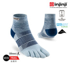 Injinji - 【injinji】女 Trail野跑避震吸排五趾短襪 (冰藍) - WAA3851 | 厚底防震 運動員推薦 吸濕排汗 五趾襪
