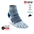 Injinji - 【injinji】女 Trail野跑避震吸排五趾短襪 (冰藍) - WAA3851 | 厚底防震 運動員推薦 吸濕排汗 五趾襪