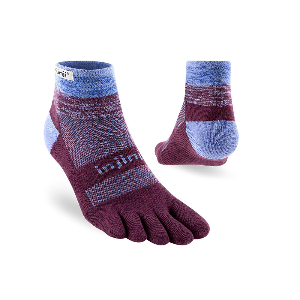 Injinji - 【injinji】Trail野跑避震吸排五趾短襪 (梅紫) - NAA3678| 厚底防震 運動員推薦 吸濕排汗 五趾襪
