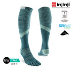 Injinji - 【injinji】Trail野跑避震吸排五趾高筒襪 (海沫綠) - NAA3545 | 厚底防震 運動員推薦 吸濕排汗 五趾襪 高筒襪