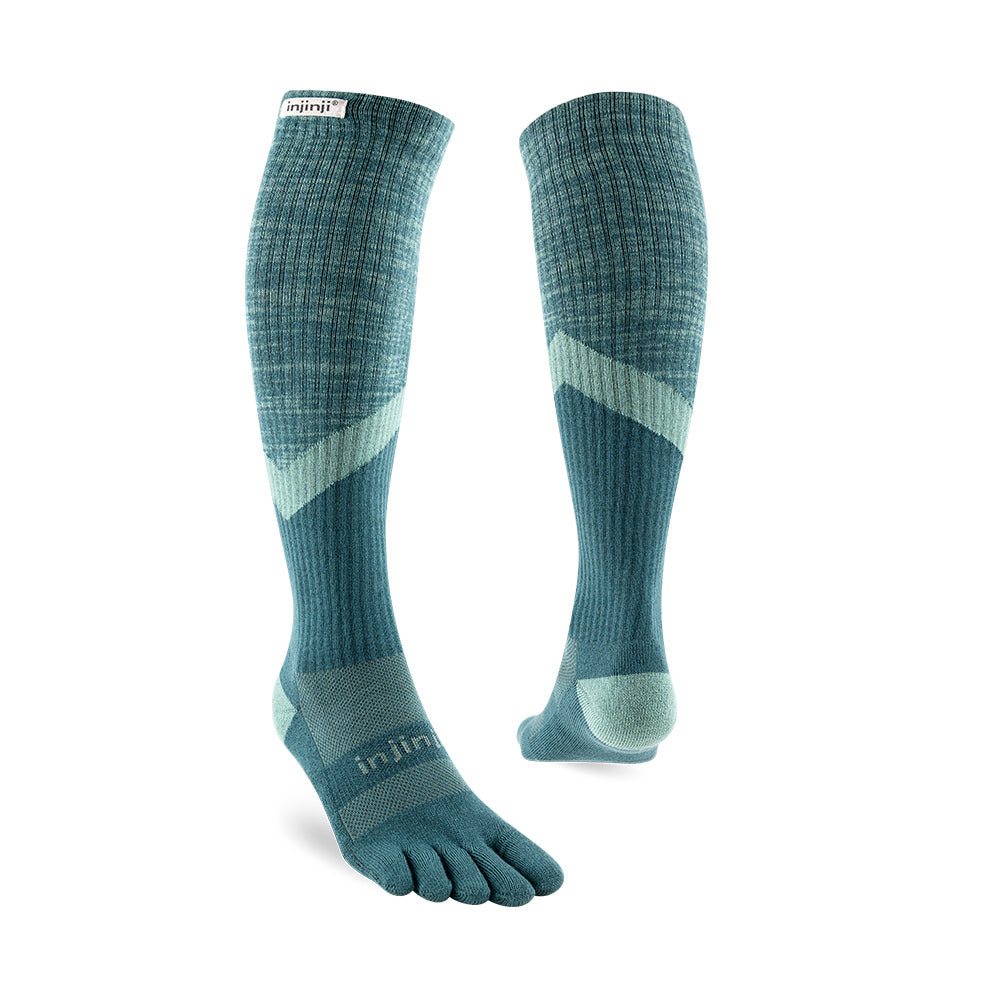 Injinji - 【injinji】Trail野跑避震吸排五趾高筒襪 (海沫綠) - NAA3545 | 厚底防震 運動員推薦 吸濕排汗 五趾襪 高筒襪