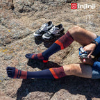 Injinji - 【injinji】Trail野跑避震吸排五趾高筒襪 (烈焰) - NAA3506 | 厚底防震 運動員推薦 吸濕排汗 五趾襪 高筒襪