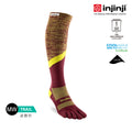 Injinji - 【injinji】Trail野跑避震吸排五趾高筒襪 (沙漠紅) - NAA3508 | 厚底防震 運動員推薦 吸濕排汗 五趾襪 高筒襪