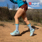 Injinji - 【injinji】女 Trail野跑避震吸排五趾中筒襪FX (水藍) - WAA3951 | 吸濕排汗 厚底防震 防腳底水泡 推薦女襪