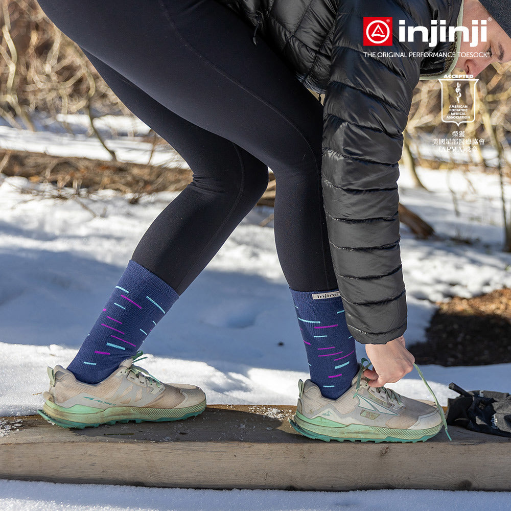 Injinji - 【injinji】SNOW THERMOLITE保暖五趾中筒襪(暮藍) - NAA0857 | COOLMAX 保暖襪 吸濕排汗 五趾襪 中筒襪