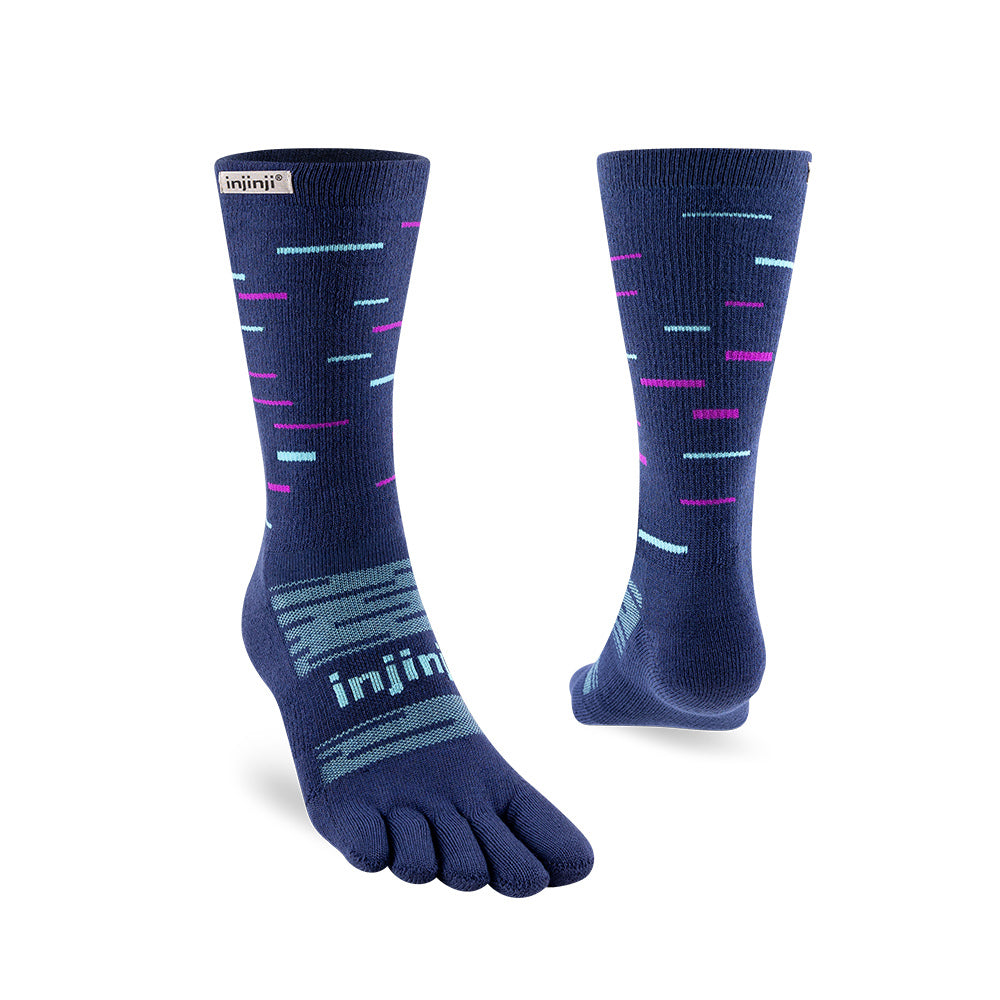 Injinji - 【injinji】SNOW THERMOLITE保暖五趾中筒襪(暮藍) - NAA0857 | COOLMAX 保暖襪 吸濕排汗 五趾襪 中筒襪