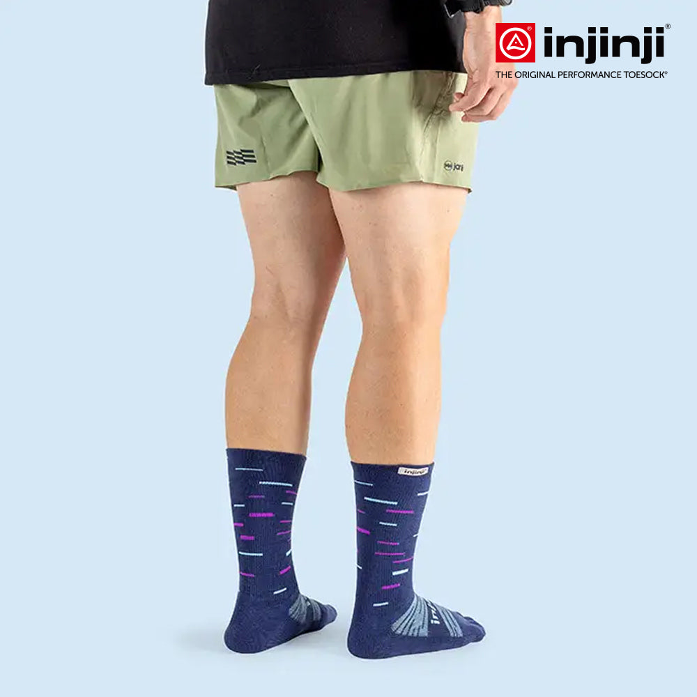 Injinji - 【injinji】SNOW THERMOLITE保暖五趾中筒襪(暮藍) - NAA0857 | COOLMAX 保暖襪 吸濕排汗 五趾襪 中筒襪