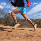 Injinji - 【injinji】Trail野跑避震吸排五趾中筒襪FX (栗棕色) - NAA3788 | 吸濕排汗 厚底防震 防腳底水泡 推薦鐵人襪